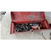 Image 4 : Red Metal Toolbox with Sockets and Dyn Sockets Hand Tools Plumber Torch and More