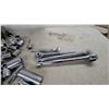 Image 2 : Large Lot of Assorted Chrome Sockets, Ratchets, Extensions, and More