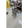Image 3 : Outbound Folding Quad Camp Chair with Cup Holder, Gray