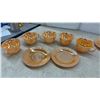 Image 5 : Anchor Hocking Fire-King Shell Pattern Peach Luster and White Gold Trim Cups and Saucers