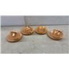 Image 7 : Anchor Hocking Fire-King Shell Pattern Peach Luster and White Gold Trim Cups and Saucers