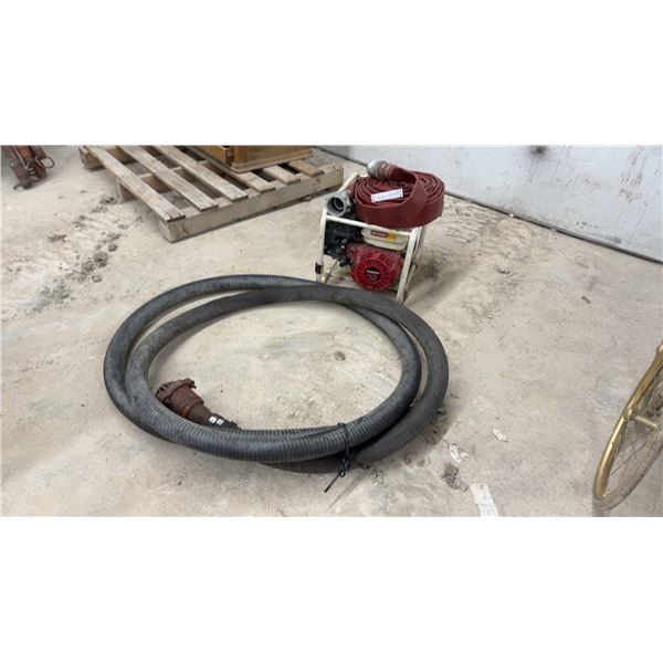 Honda GX120-Powered Water Pump with Suction Hose and Lay-Flat Discharge Hose