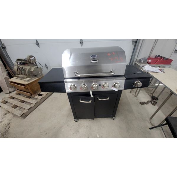 Uniflame Five-Burner Stainless Steel Gas Grill with Side Burner and Storage Cabinet