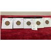 Image 1 : Five Canadian Small Cent Coins, 1932, 1933, 1934, 1935, and 1936