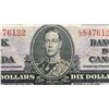 Image 3 : 1937 Bank of Canada Ten Dollar Banknote, Serial Number L/D 8476122, Gordon-Towers