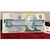 Image 1 : 1986 Bank of Canada Five Dollar Bill, Birds of Canada Series, Laurier Portrait