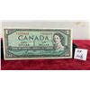 Image 1 : 1954 Bank of Canada One Dollar Bill, Serial Number N/F 3694444