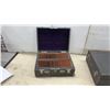 Image 5 : Three Vintage Photographic Slide Storage Cases Including Two Black Cases and One Wooden Box