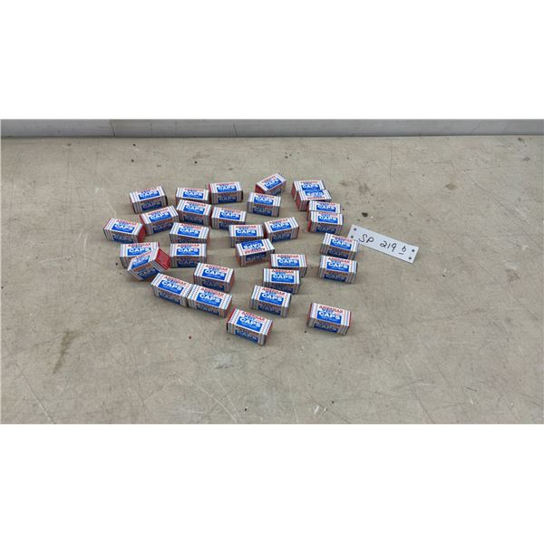 30 New Packages Caps, 250 Shots per Pkg