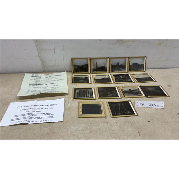 14 WWI Original Action Glass Lantern Slides, Vimy Ridge, Belgium and France