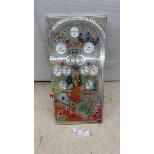 Marx Casino Pinball Game Tabletop Toy, 1950s-1960s Vintage Las Vegas Theme, No Balls or Front Legs