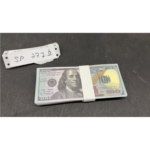 Stack of US $100 Bills Movie Prop Money