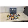 Image 1 : Vintage Miniature Cars Collectors Case with Assorted Die-Cast Cars, Matchbox, Hot Wheels & More