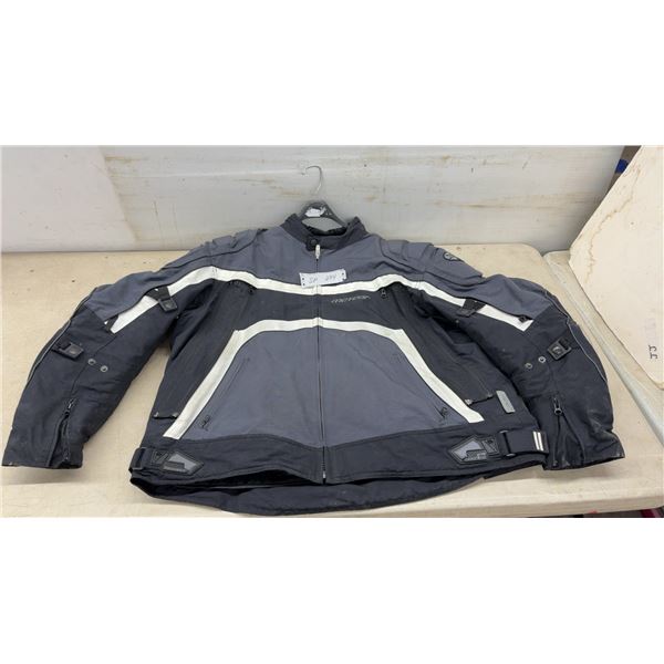 Joe Rocket Meteor Textile Motorcycle Jacket, Size 3XL, Black with White Accents with Zip Out Lining