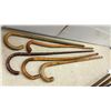 Image 3 : Collection of Ten Vintage Wooden Crook-Handle Walking Canes