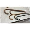 Image 4 : Collection of Ten Vintage Wooden Crook-Handle Walking Canes