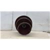 Image 2 : Brown Porcelain Multi-Skirt Station Post Electrical Insulator, 14" High
