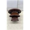 Image 3 : Brown Porcelain Multi-Skirt Station Post Electrical Insulator, 14" High