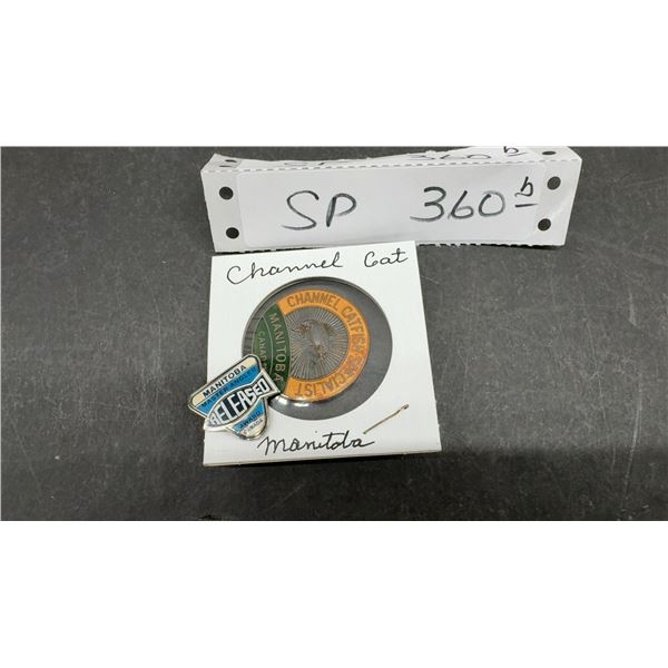 Manitoba Channel Catfish Specialist Pin and Master Angler Released Award Pin an Unsettling Connecti