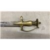 Image 2 : Indian Talwar Sabre with Curved Steel Blade and Brass D-Guard Hilt, 36" Blade