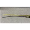 Image 3 : Indian Talwar Sabre with Curved Steel Blade and Brass D-Guard Hilt, 36" Blade