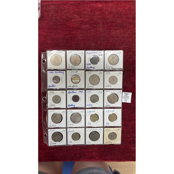 20 Vintage Great Britain Coins