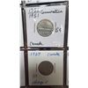 Image 15 : 20 Vintage Canadian 1920's to 1950's- Nickels