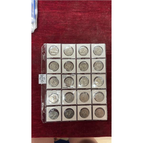 20 Manitoba 1870-1970 Dollar Coins