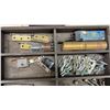 Image 2 : Vintage Hardware Lot with Hinges, Lock, Wood Working Jig / Fence, Sanding Drums and More