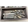 Image 3 : Vintage Hardware Lot with Hinges, Lock, Wood Working Jig / Fence, Sanding Drums and More