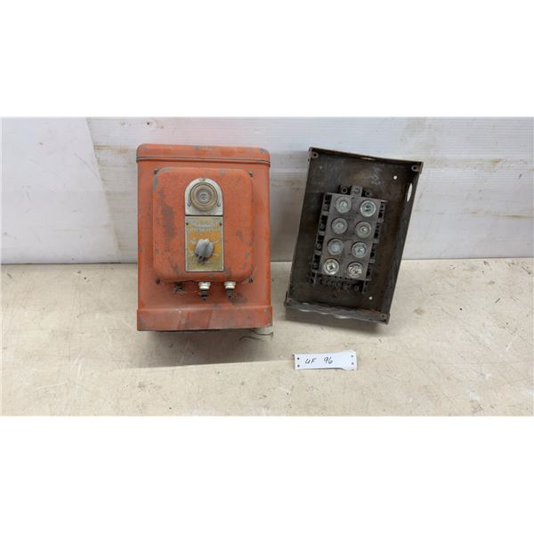Vintage Parmak Electric Fencer Control Box and Fuse Panel Box