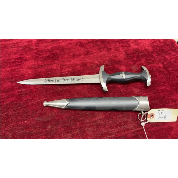 SA Model 1933 Dagger, "Alles Für Deutschland" Blade with Scabbard, 9 1/2" Blade