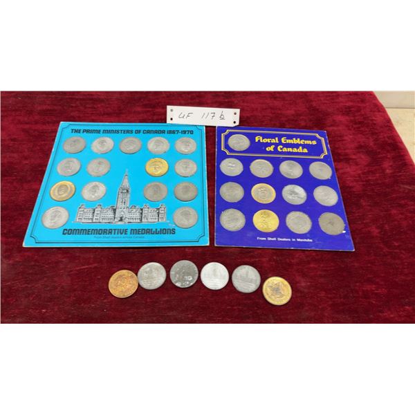 Shell Canada Prime Ministers 1867-1970 and Floral Emblems Commemorative Medallion Sets and More