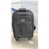 Image 3 : Lenesl Black Checkered Rolling Suitcase with Spinner Wheels and Retractable Handle