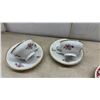 Image 2 : Assorted Vintage Porcelain Teacups, Saucers, Gravy Boat, Side Plates, Salt Pepper Shakers and More
