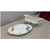 Image 7 : Assorted Vintage Porcelain Teacups, Saucers, Gravy Boat, Side Plates, Salt Pepper Shakers and More