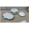 Image 14 : E.S.D. Japan Hand-Painted Bluebird Cookie Jar, (Has Small Chips - Pictured), Milk Glass Dishes