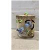 Image 3 : E.S.D. Japan Hand-Painted Bluebird Cookie Jar, (Has Small Chips - Pictured), Milk Glass Dishes