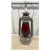 Image 5 : GSW Beacon Kerosene Lantern with Red Signal Globe, Made in Canada 16"