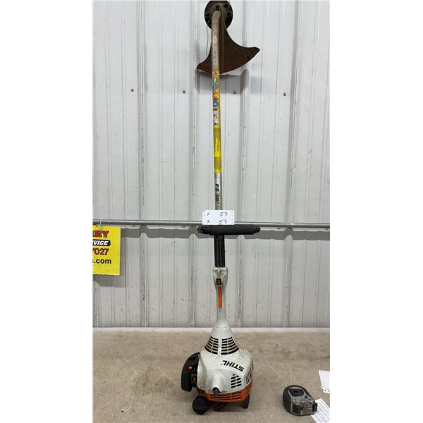 Stihl FS 38 Gas-Powered String Trimmer with Edger Blade Attachment