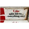 Image 3 : Two Vintage Coca-Cola Painted Metal Advertising Signs 36 x 10