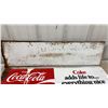 Image 5 : Two Vintage Coca-Cola Painted Metal Advertising Signs 36 x 10
