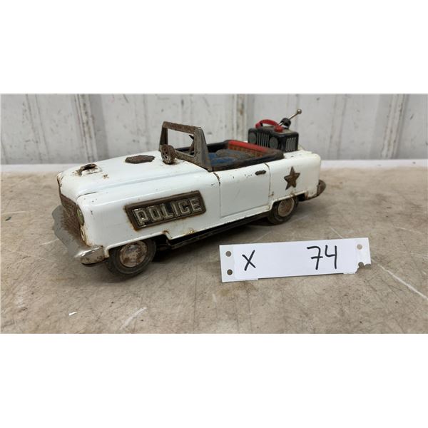 Kanto Kinzoku Kogyo "Boss" Tin Wind-Up Police Car, Late 1950s to Early 1960s