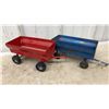 Image 9 : Vintage Toy Farm Tractors, Trailers, Bulldozer, and Spare Tires Lot