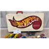 Image 5 : Wooden Hot Wheels Express Carrying Case with Assorted Die-Cast Cars and Motorcycle, 40-Plus Pieces