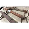 Image 3 : Lot of Four Antique Wooden Singletrees with Iron Rings and Hardware