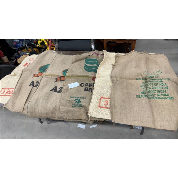 Lot of Burlap Jute Coffee Bags, Cafés Do Brasil, Azalea SHB EP, Joy Coffee, and More