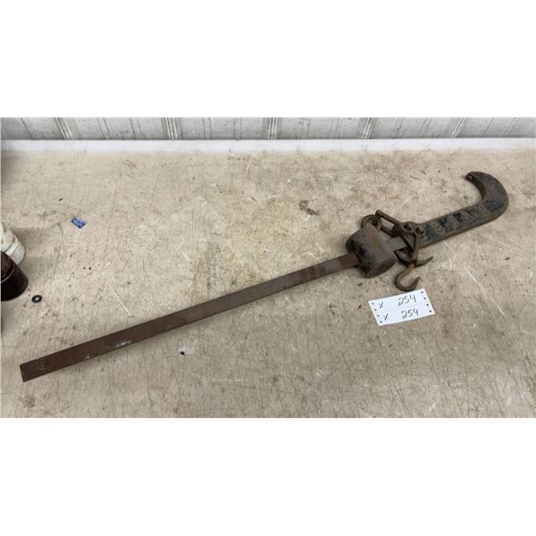 BS&M Antique Steelyard Weigh Beam Scale with Sliding Counterweight and Hooks