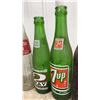 Image 8 : Collection of 17 Vintage Soda Bottles: 2 Way, Orange Crush, Coca-Cola, 7Up, Diet-Rite, and More