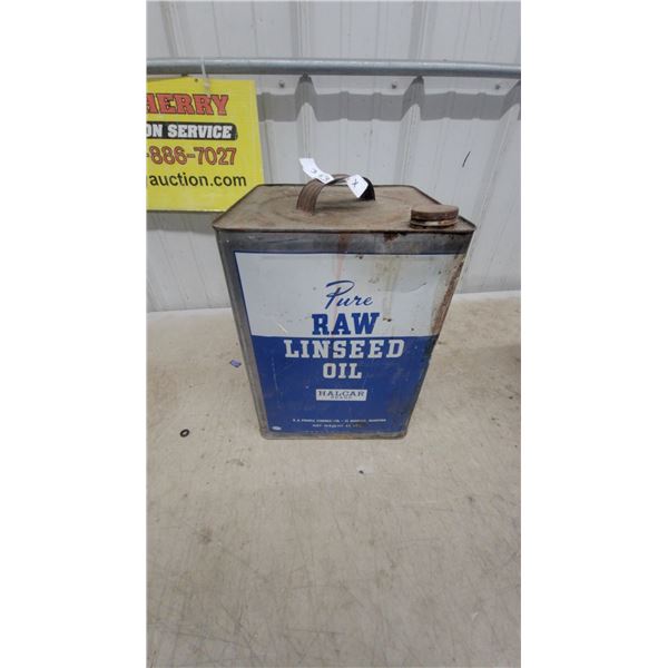Halcar Brand Pure Raw Linseed Oil Tin, 45 Pound, K.A. Powell Canada Ltd.
